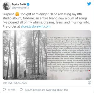 taylor swift tweet