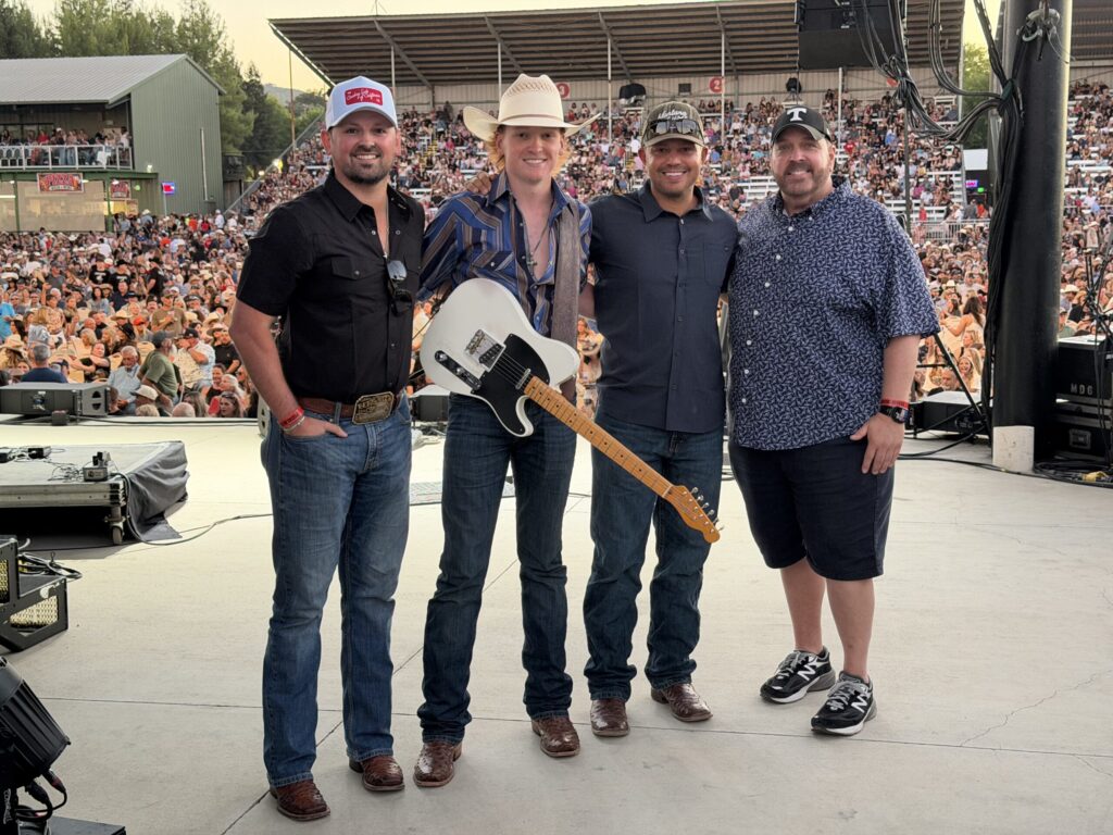 L-R ID WME’s Ryan Hofstetter, Colton Dawson, TKO Artist Management’s Jordan Bernal, WME’s Barry Jeffrey maverick-country.com